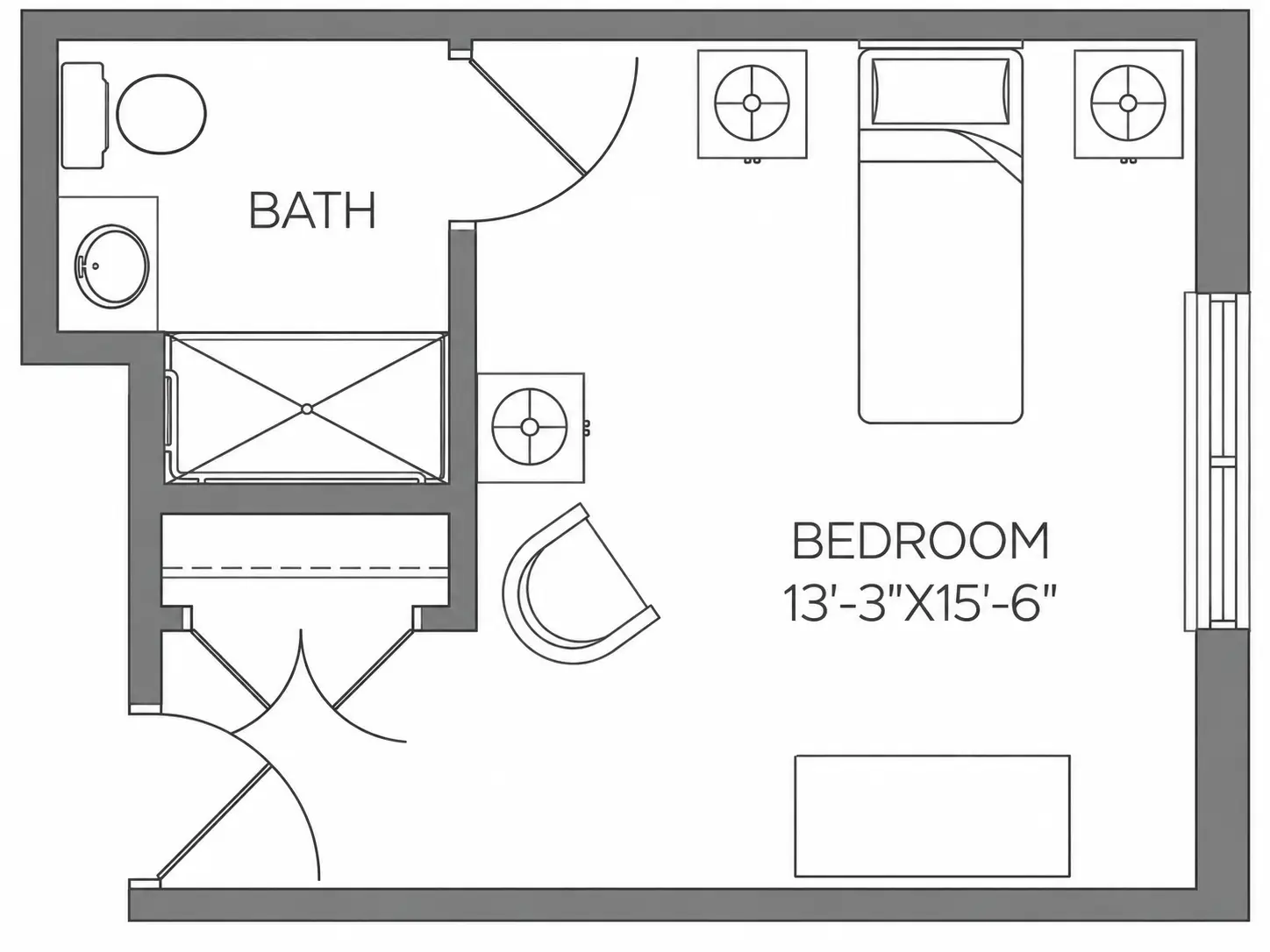 The Private Suite at The Alton, 208 square feet